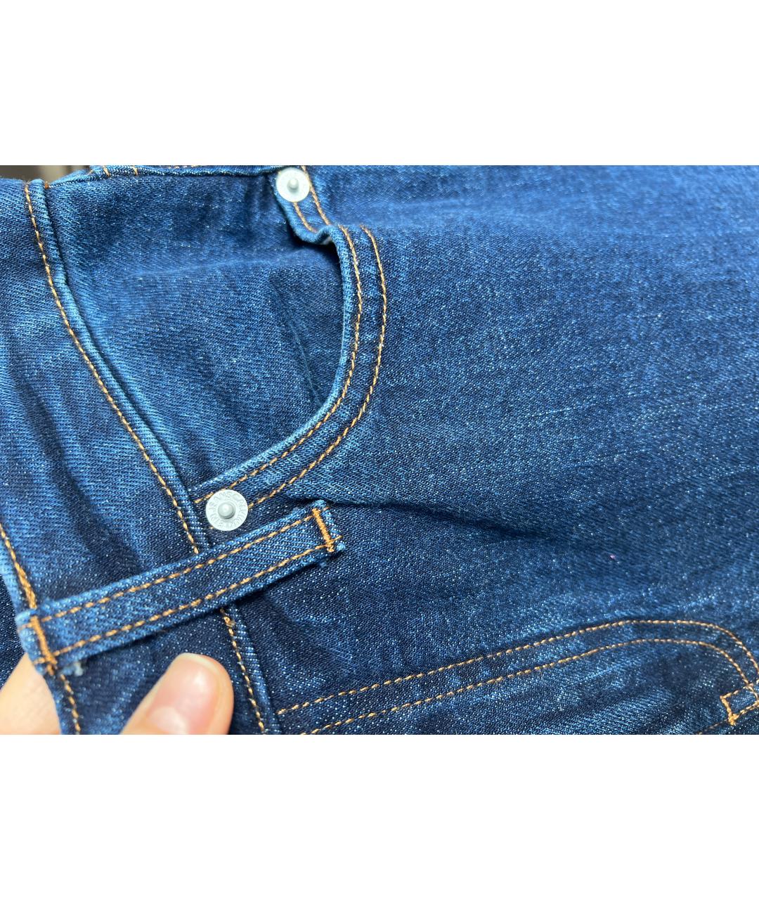 CALVIN KLEIN Темно-синие хлопковые джинсы слим, фото 4