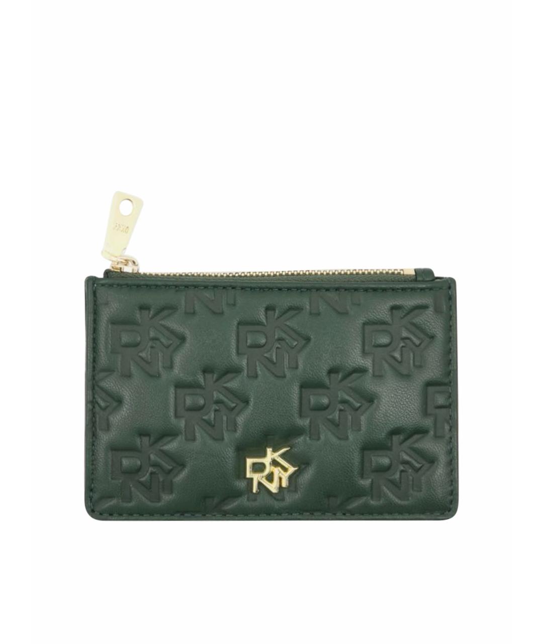 DKNY Зеленый кожаный кошелек, фото 1
