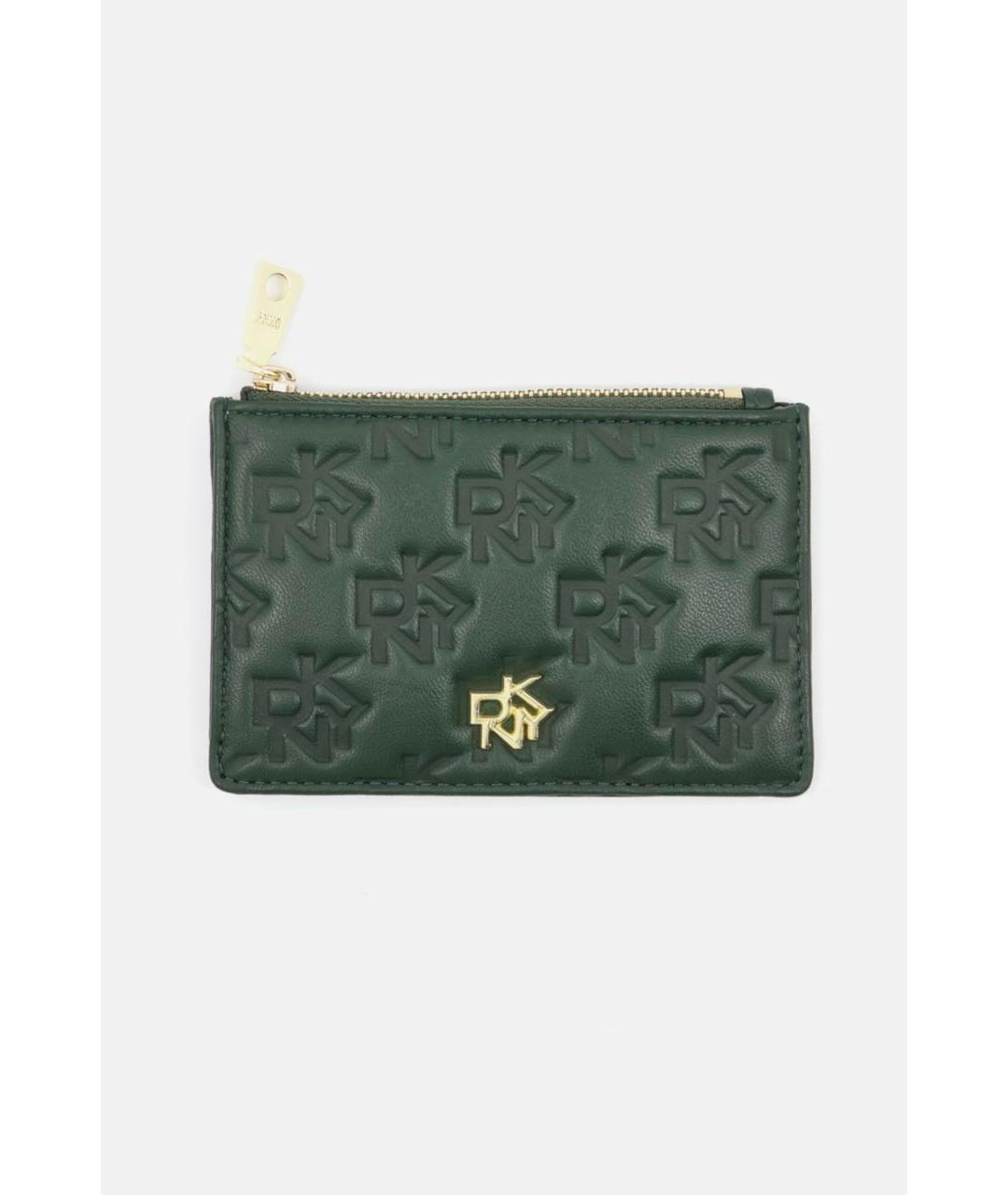 DKNY Зеленый кожаный кошелек, фото 8