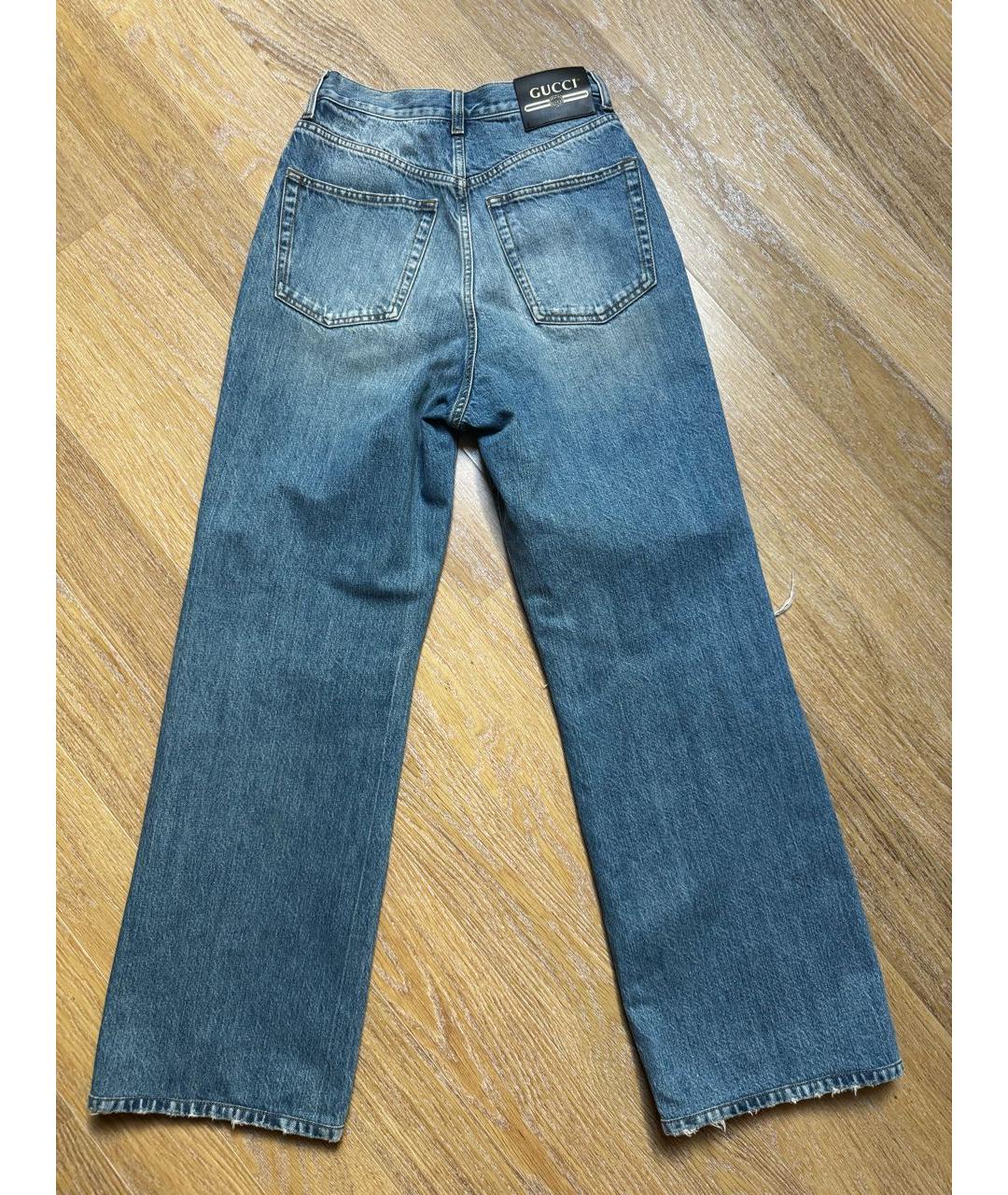 GUCCI Голубые прямые джинсы, фото 2