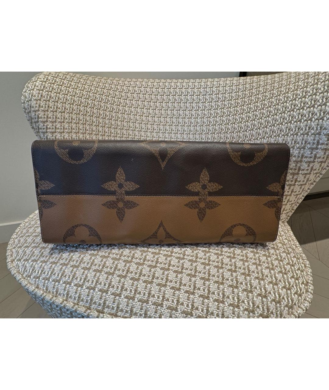 LOUIS VUITTON PRE-OWNED Коричневая сумка тоут, фото 5