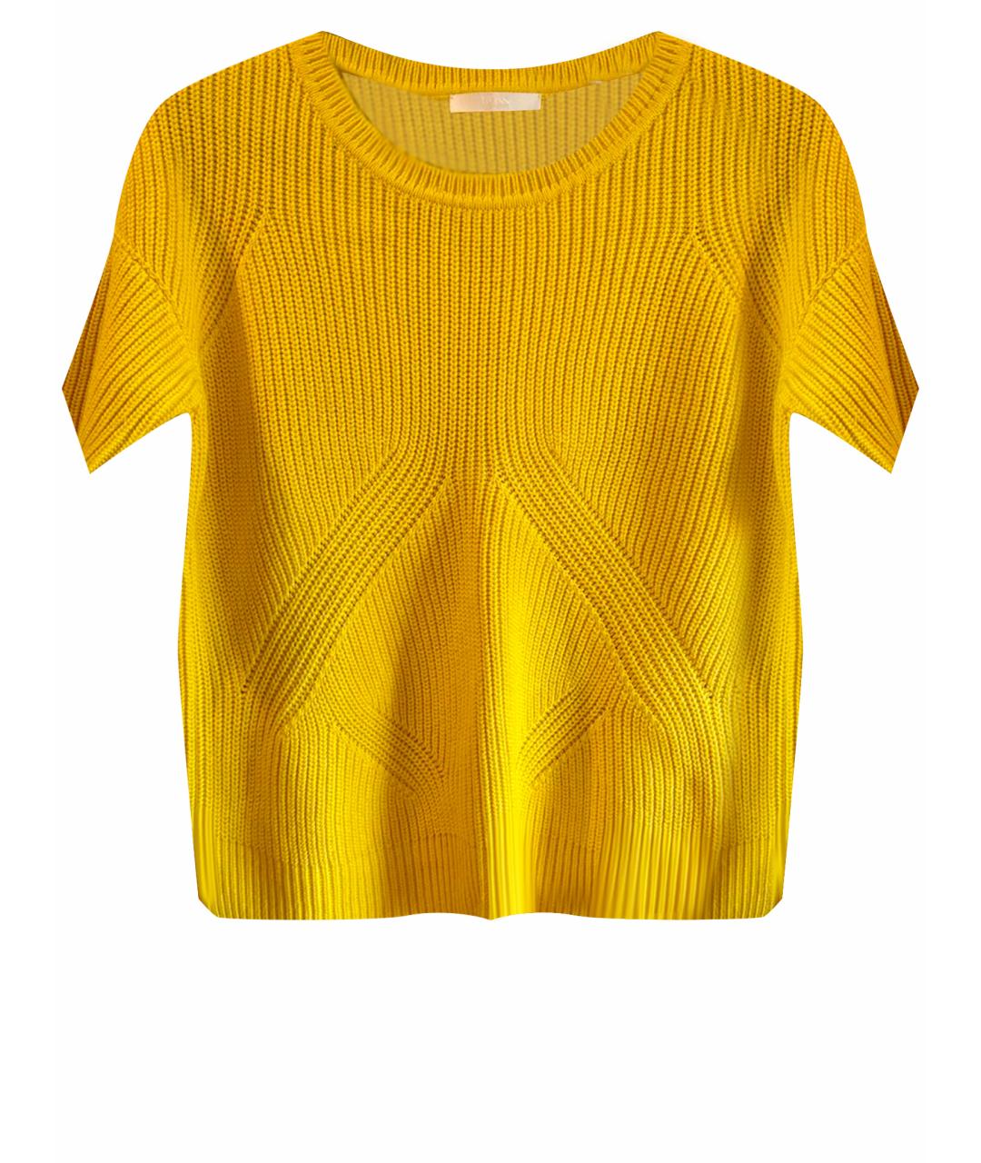 HUGO BOSS Желтый шелковый джемпер / свитер, фото 6