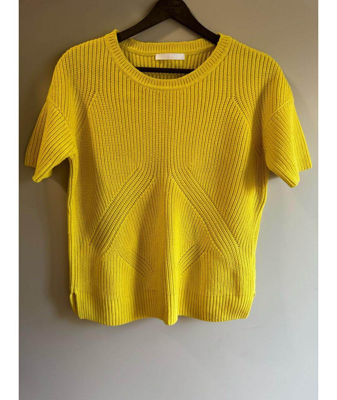 HUGO BOSS Желтый шелковый джемпер / свитер, фото 5