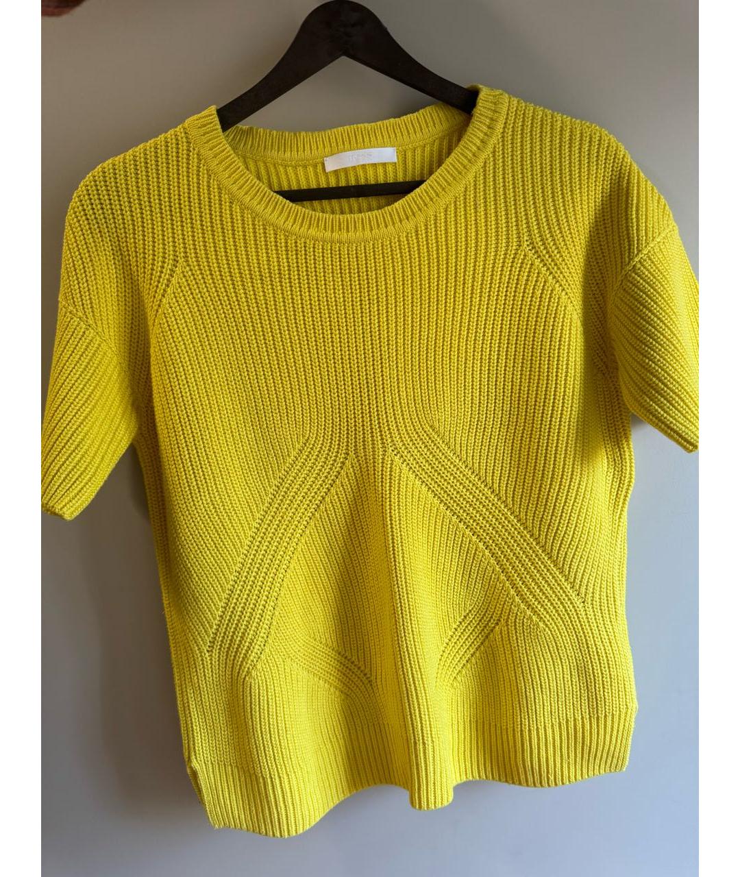 HUGO BOSS Желтый шелковый джемпер / свитер, фото 4