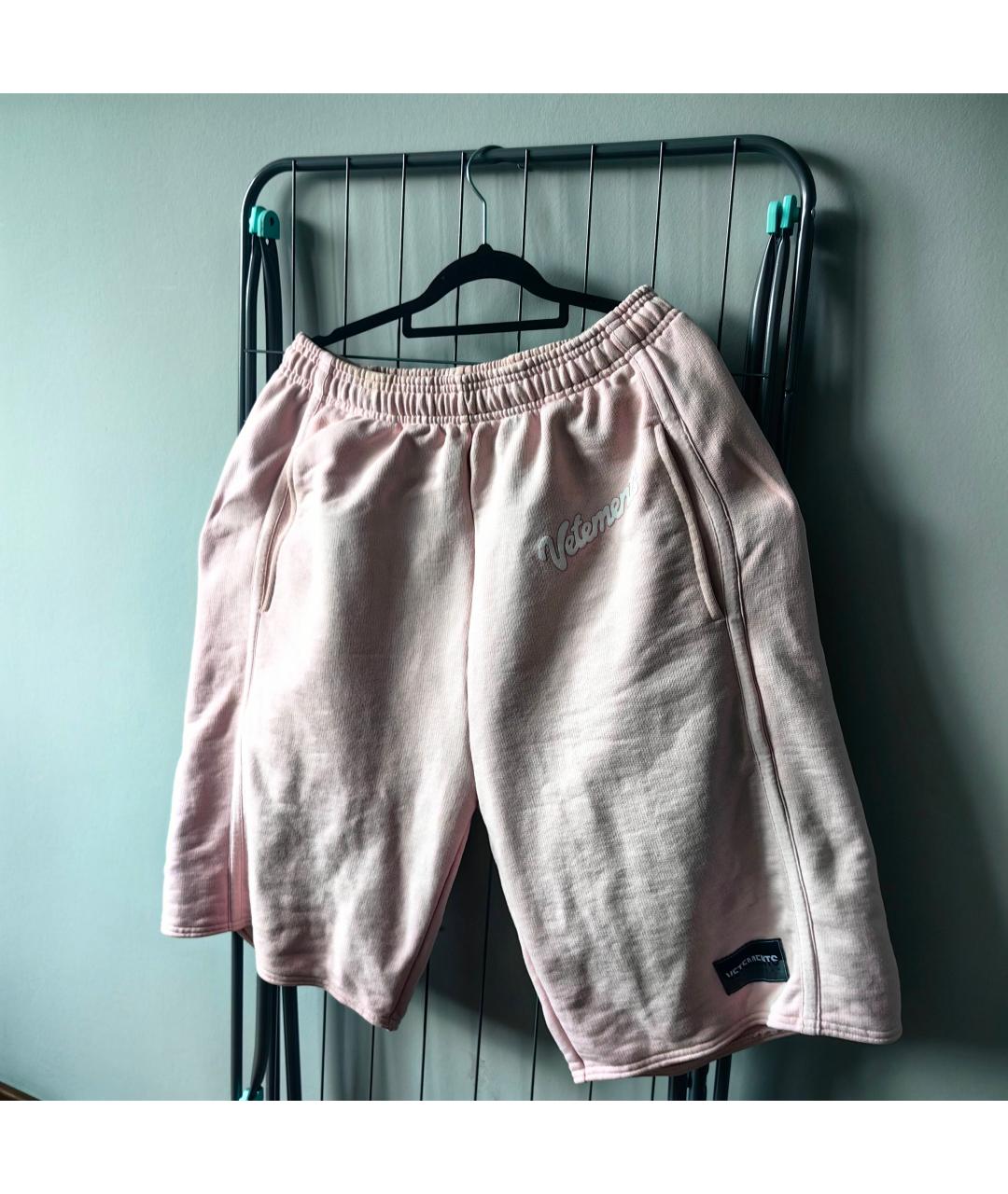 VETEMENTS Розовые хлопковые шорты, фото 2