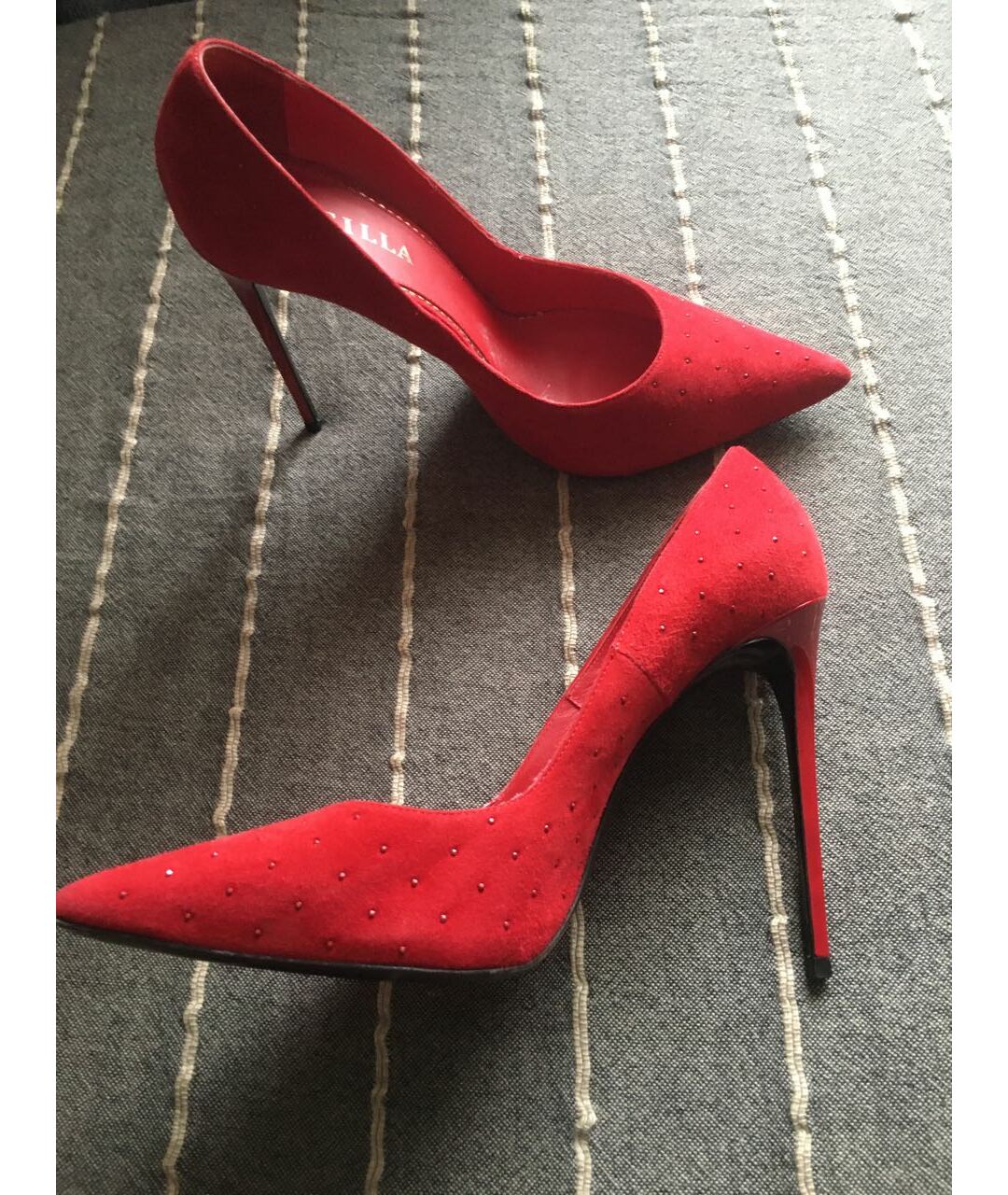 LE SILLA Красные замшевые туфли, фото 9