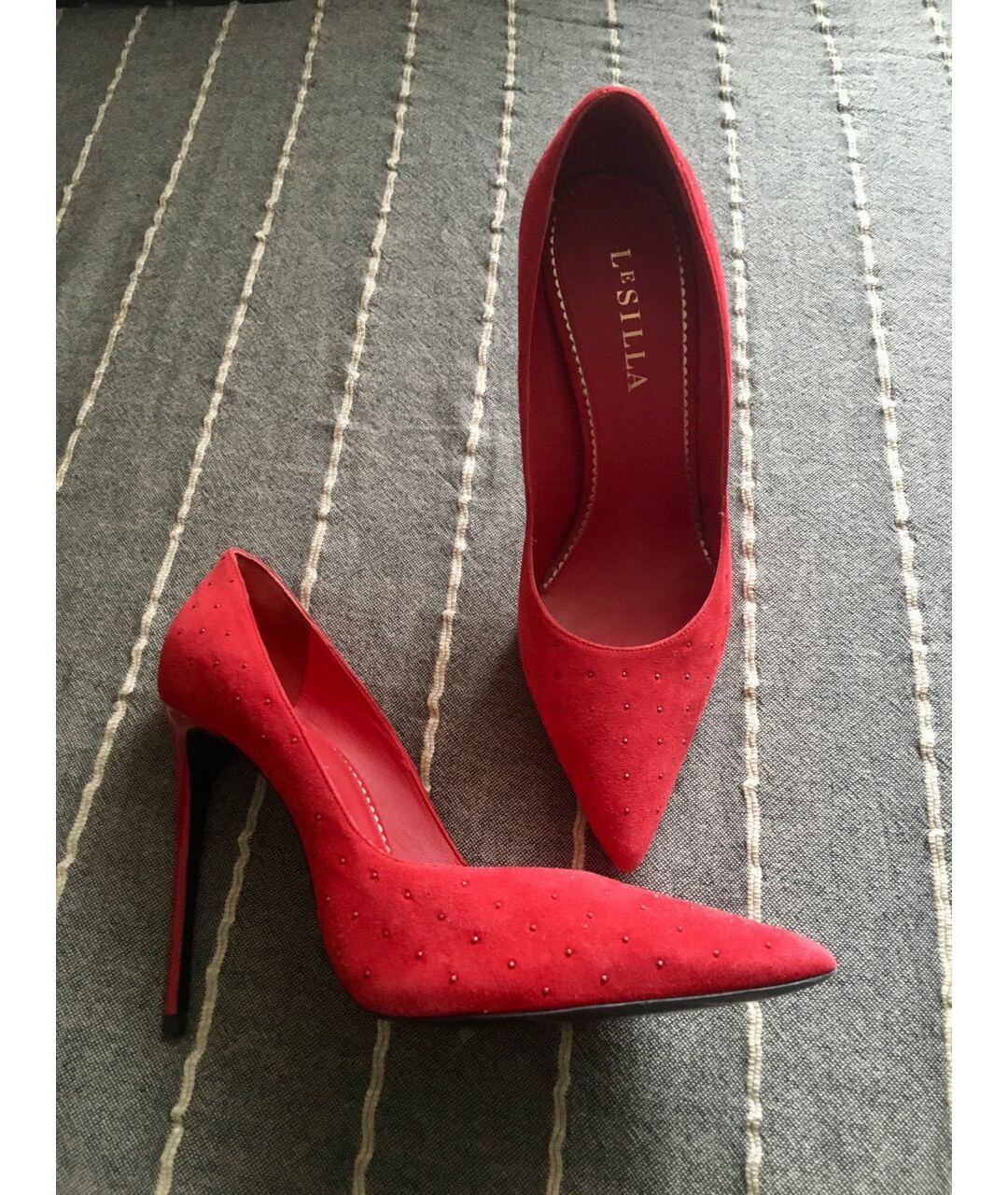 LE SILLA Красные замшевые туфли, фото 3