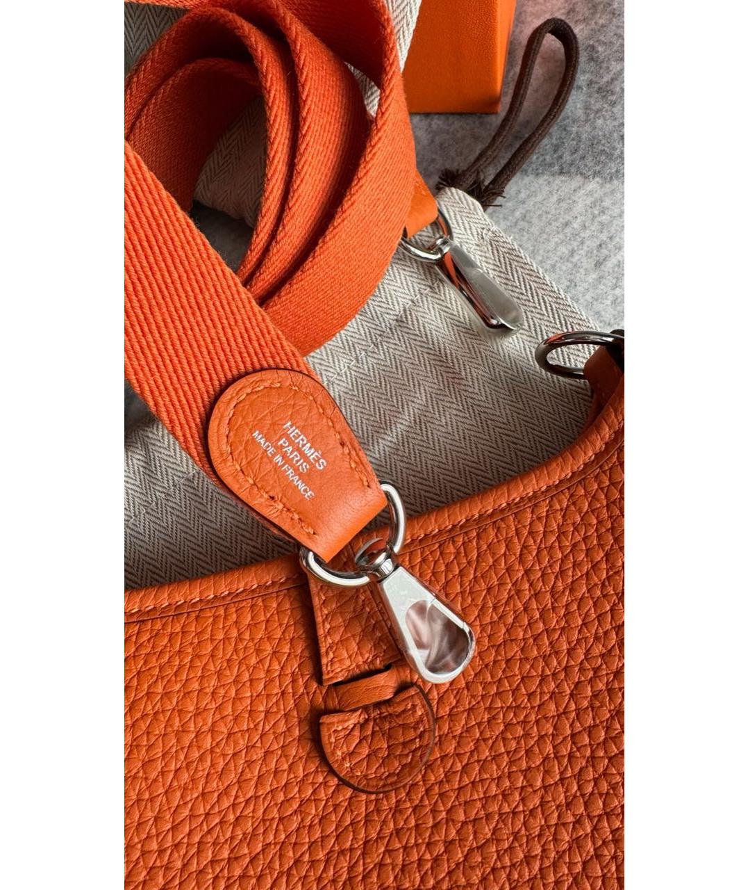 HERMES PRE-OWNED Оранжевая кожаная сумка через плечо, фото 6