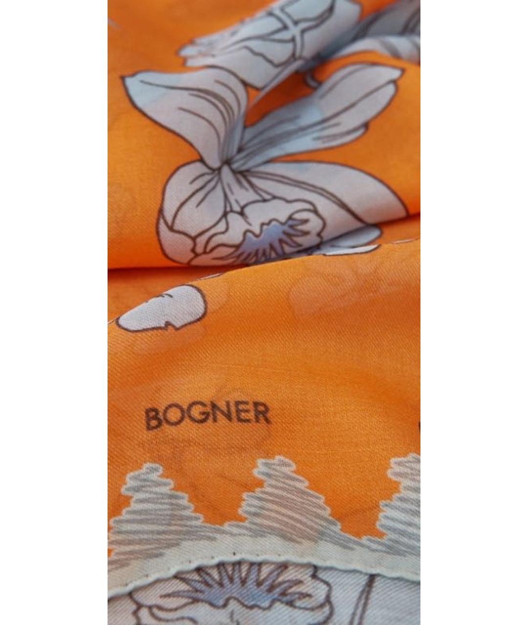 BOGNER Оранжевый хлопковый платок, фото 3