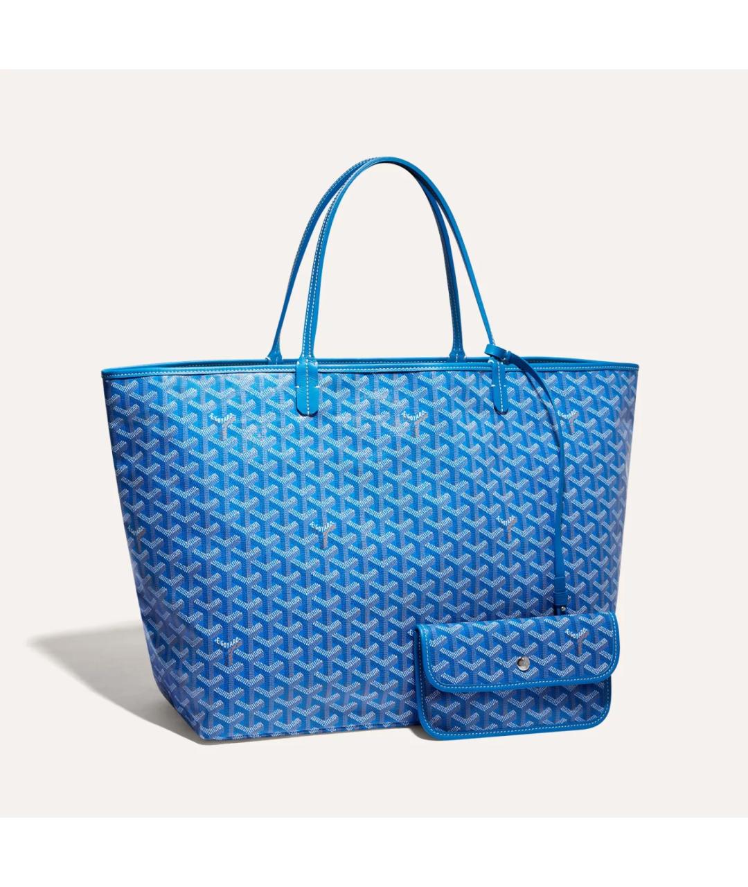 GOYARD Синяя кожаная сумка тоут, фото 7