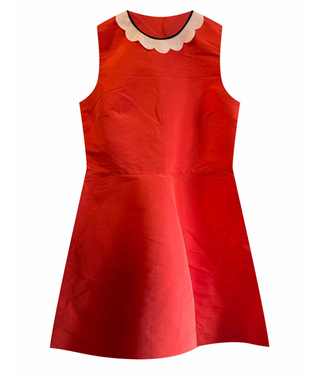RED VALENTINO Оранжевое полиэстеровое коктейльное платье, фото 1