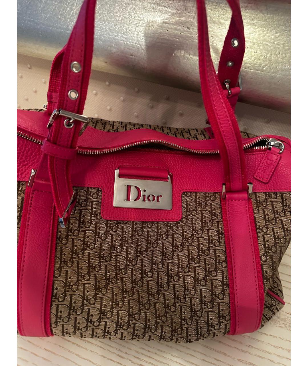 CHRISTIAN DIOR Тканевая сумка с короткими ручками, фото 5