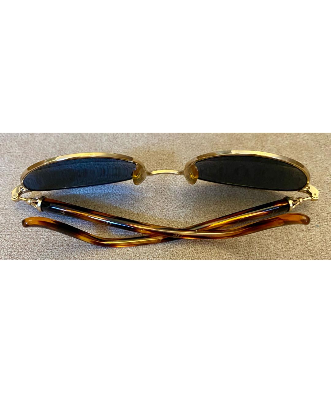 NINA RICCI Золотые металлические солнцезащитные очки, фото 5