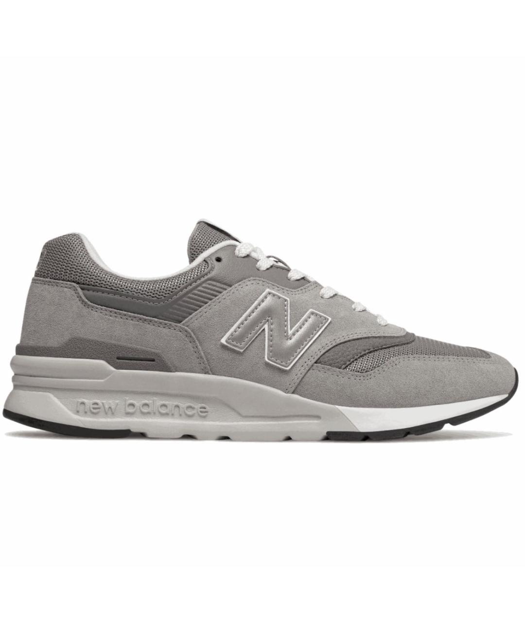 NEW BALANCE Серые текстильные низкие кроссовки / кеды, фото 1