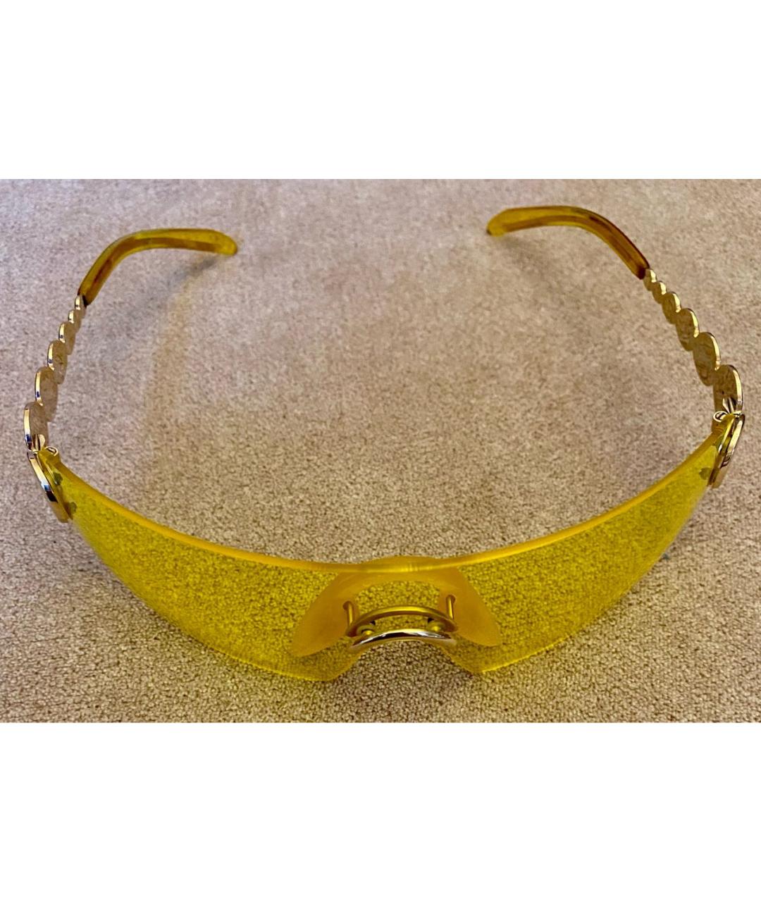 CHRISTIAN DIOR PRE-OWNED Желтые пластиковые солнцезащитные очки, фото 9