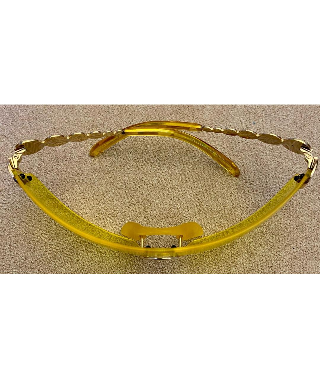 CHRISTIAN DIOR PRE-OWNED Желтые пластиковые солнцезащитные очки, фото 5