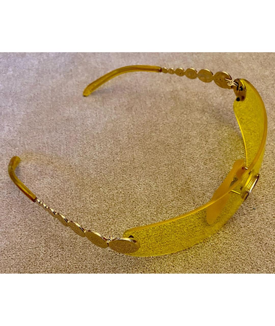 CHRISTIAN DIOR PRE-OWNED Желтые пластиковые солнцезащитные очки, фото 2