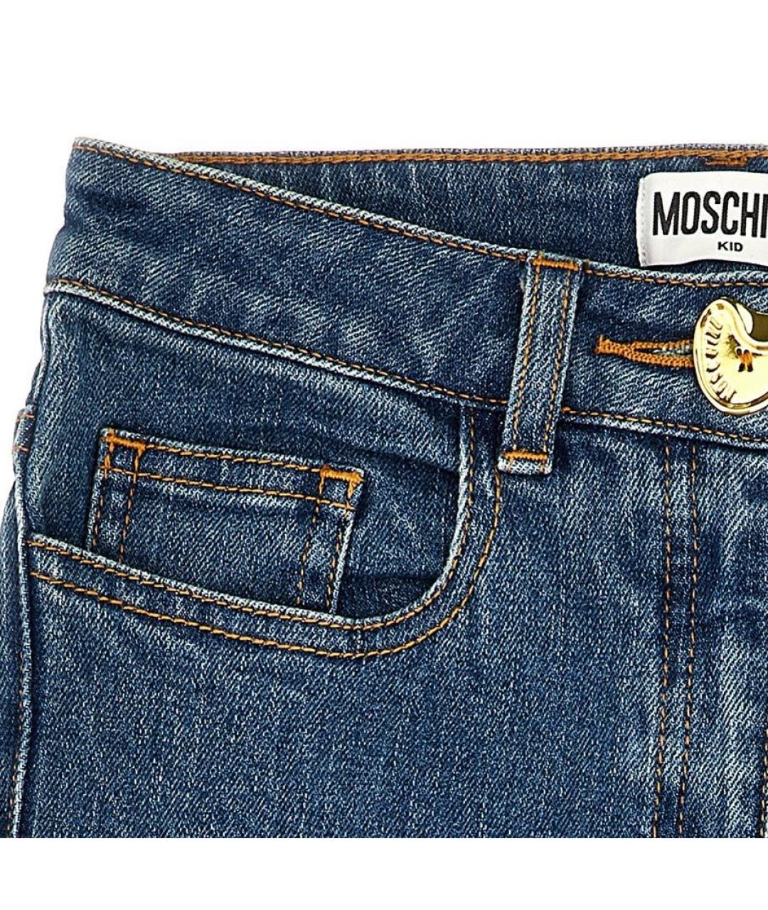 MOSCHINO Синие деним детские джинсы, фото 4