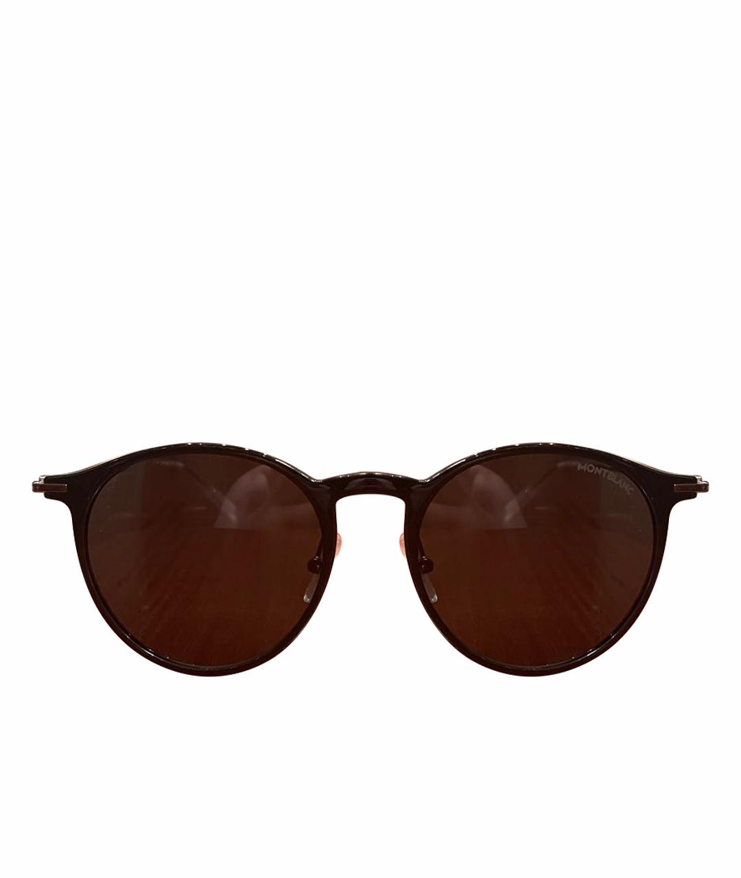 MONTBLANC Черные металлические солнцезащитные очки, фото 1