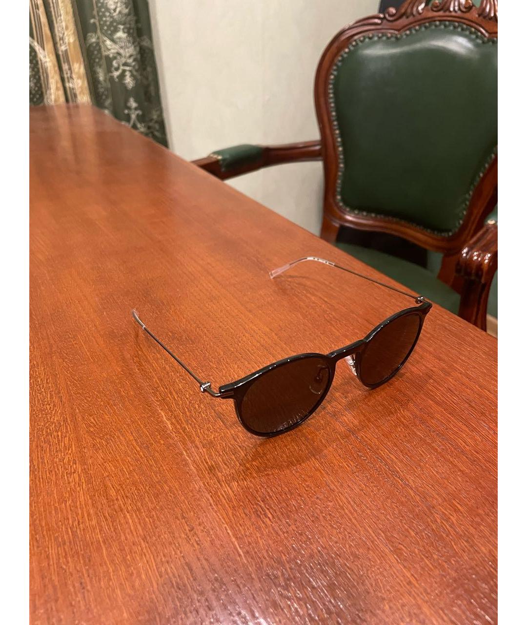 MONTBLANC Черные металлические солнцезащитные очки, фото 2