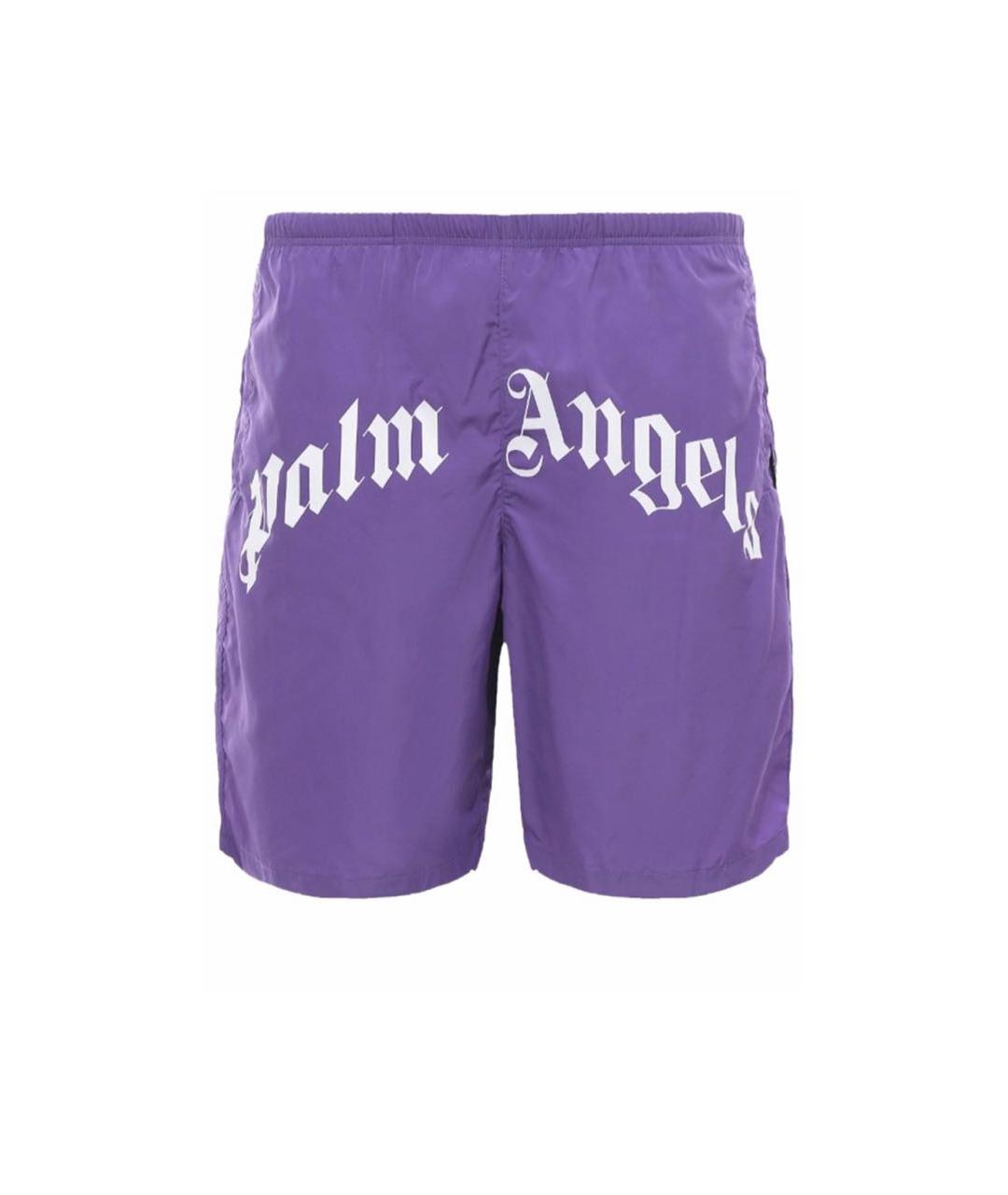 PALM ANGELS Фиолетовые полиэстеровые шорты, фото 1