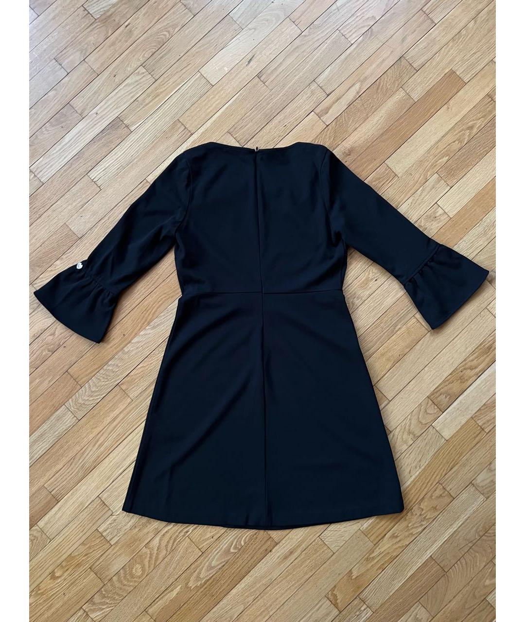 LIU JO Черное вискозное повседневное платье, фото 2