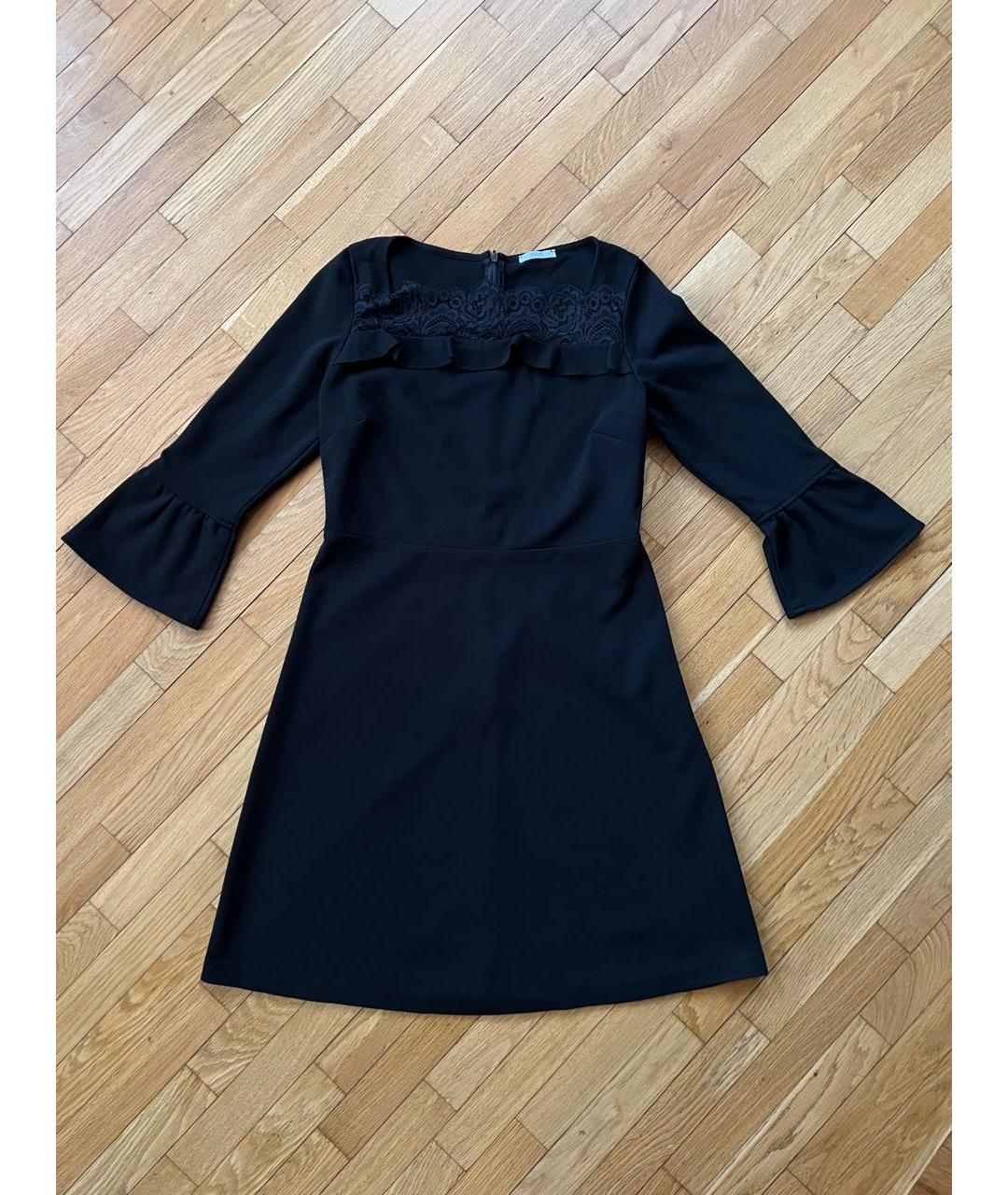 LIU JO Черное вискозное повседневное платье, фото 9