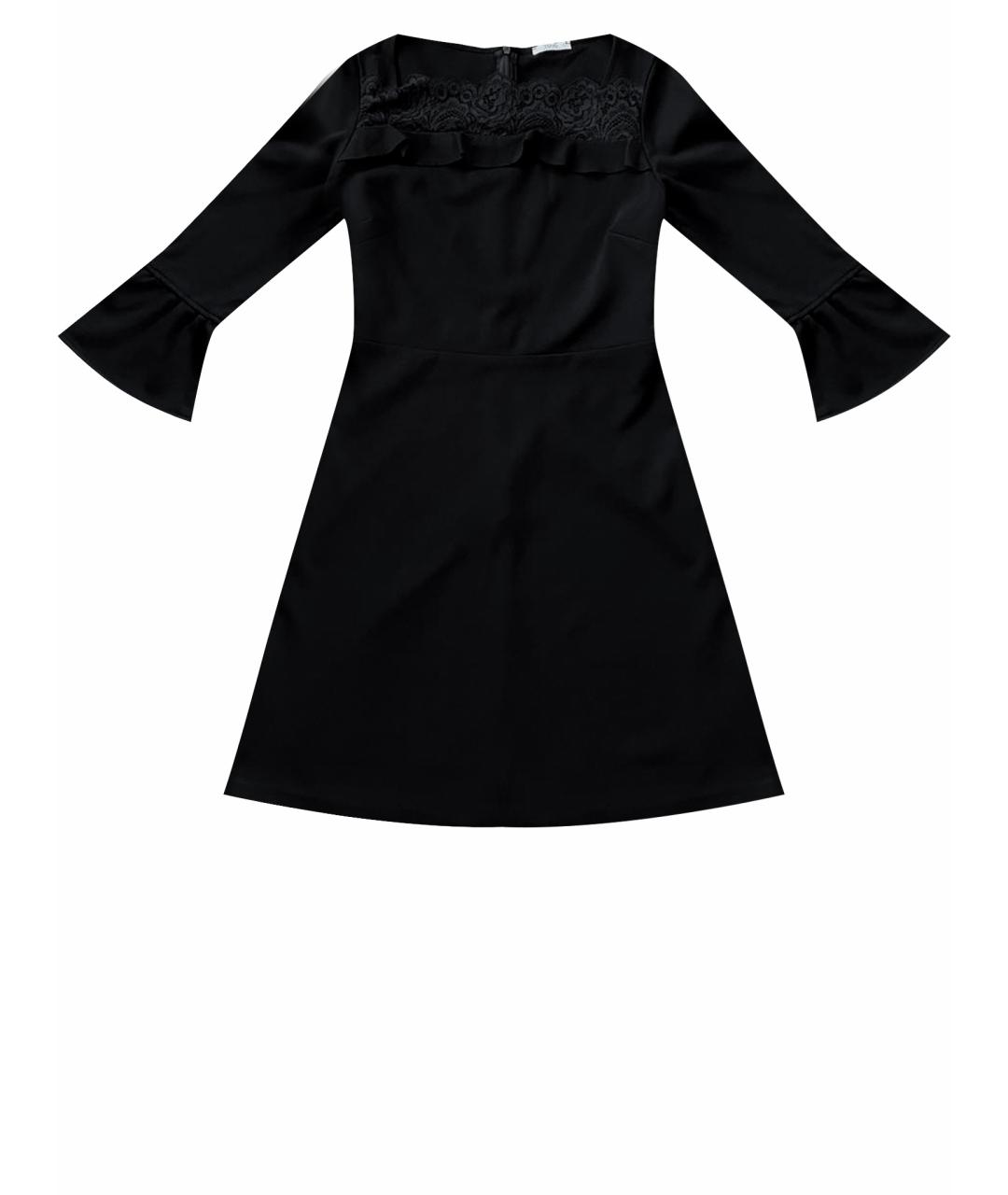 LIU JO Черное вискозное повседневное платье, фото 1