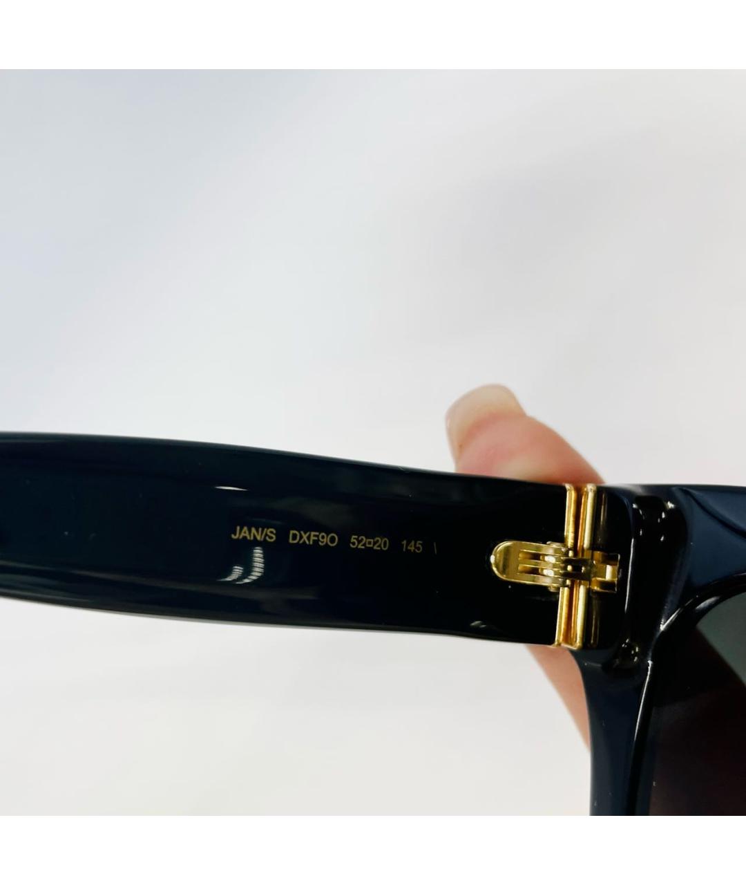 JIMMY CHOO Черные пластиковые солнцезащитные очки, фото 4