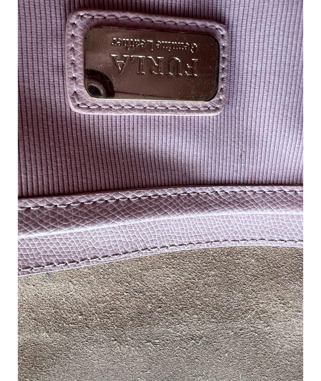 FURLA Розовая кожаная сумка через плечо, фото 4