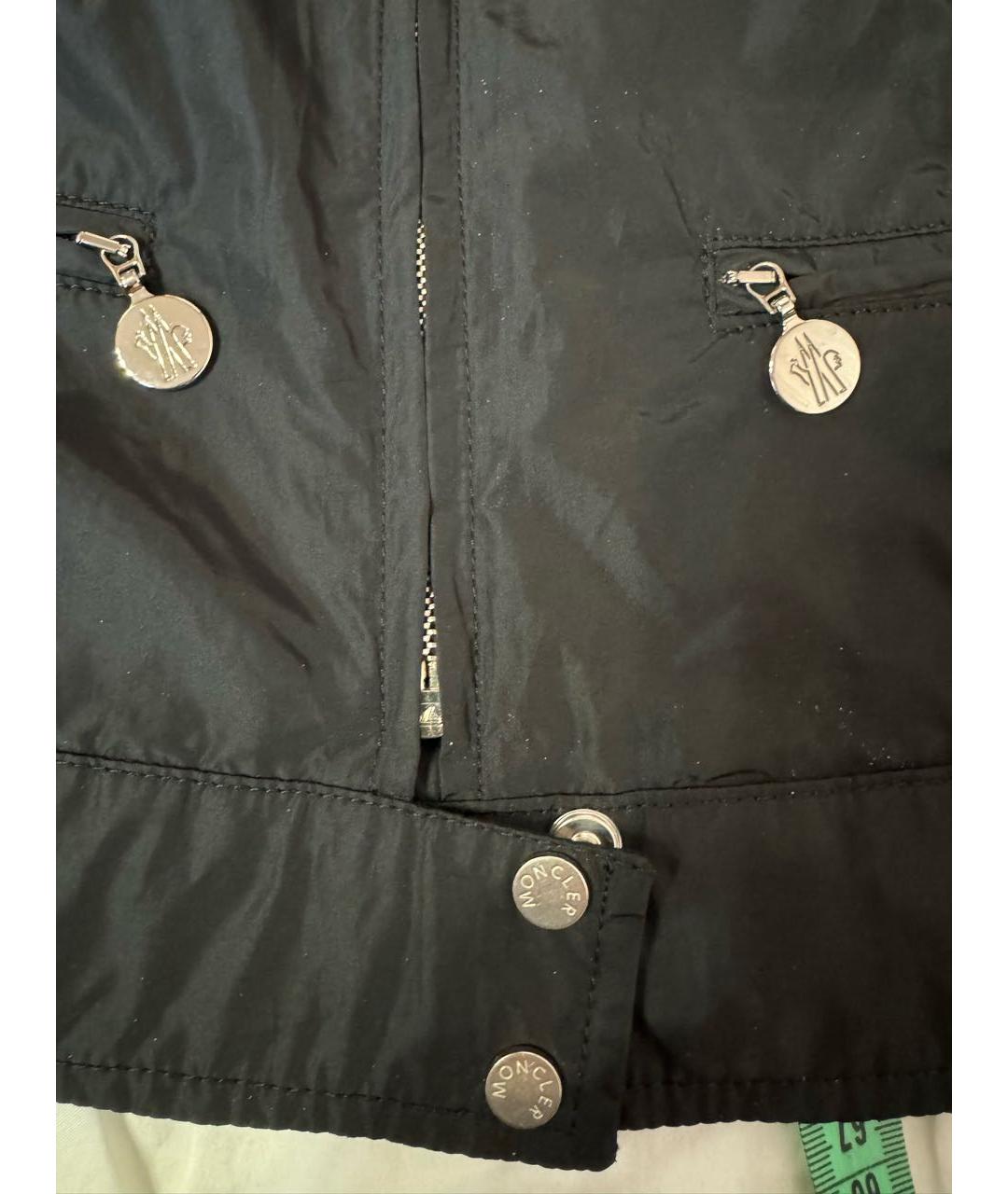 MONCLER Черная полиэстеровая куртка, фото 6