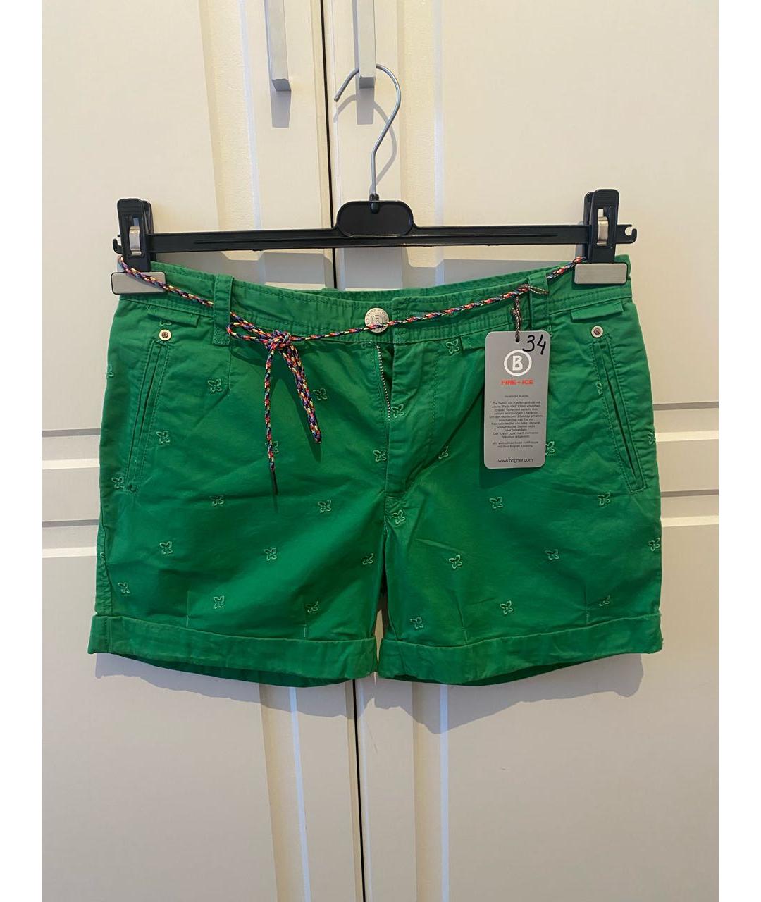 BOGNER Зеленые хлопковые шорты, фото 5