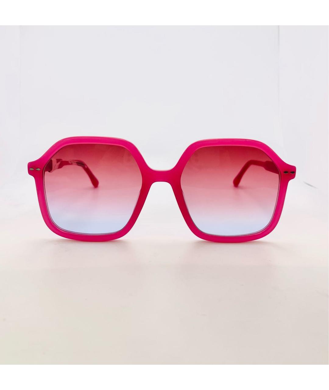 ISABEL MARANT Розовые пластиковые солнцезащитные очки, фото 8