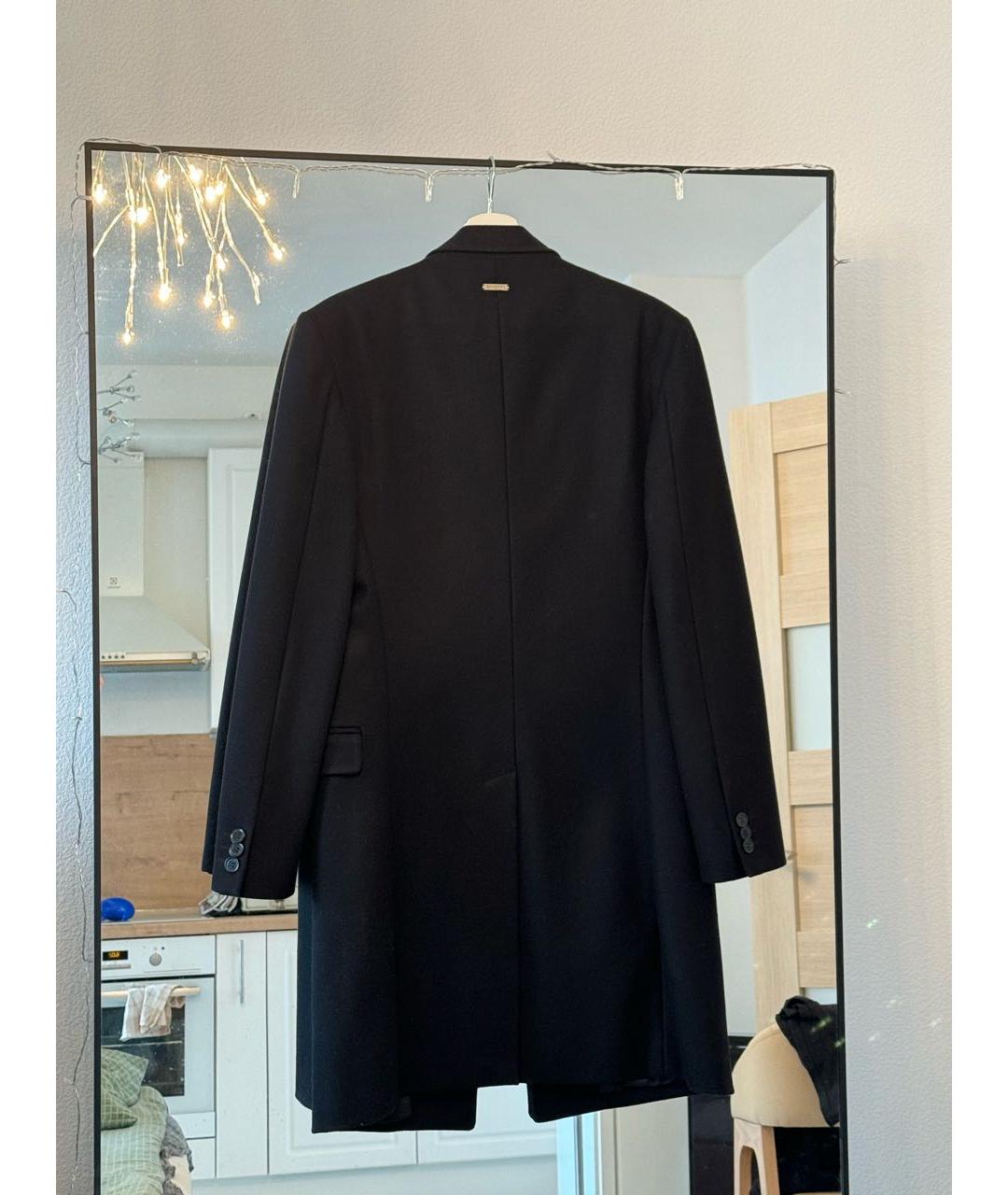 GIANFRANCO FERRE Черное шерстяное пальто, фото 2