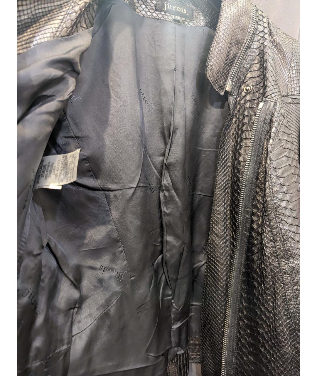 JITROIS Черная куртка из экзотической кожи, фото 6