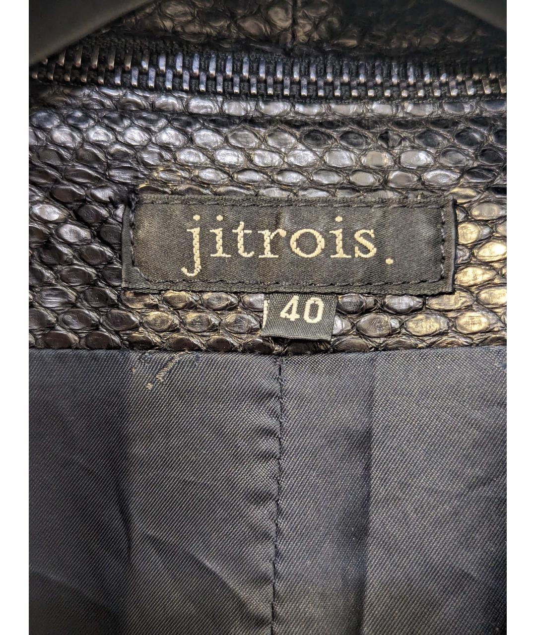JITROIS Черная куртка из экзотической кожи, фото 3