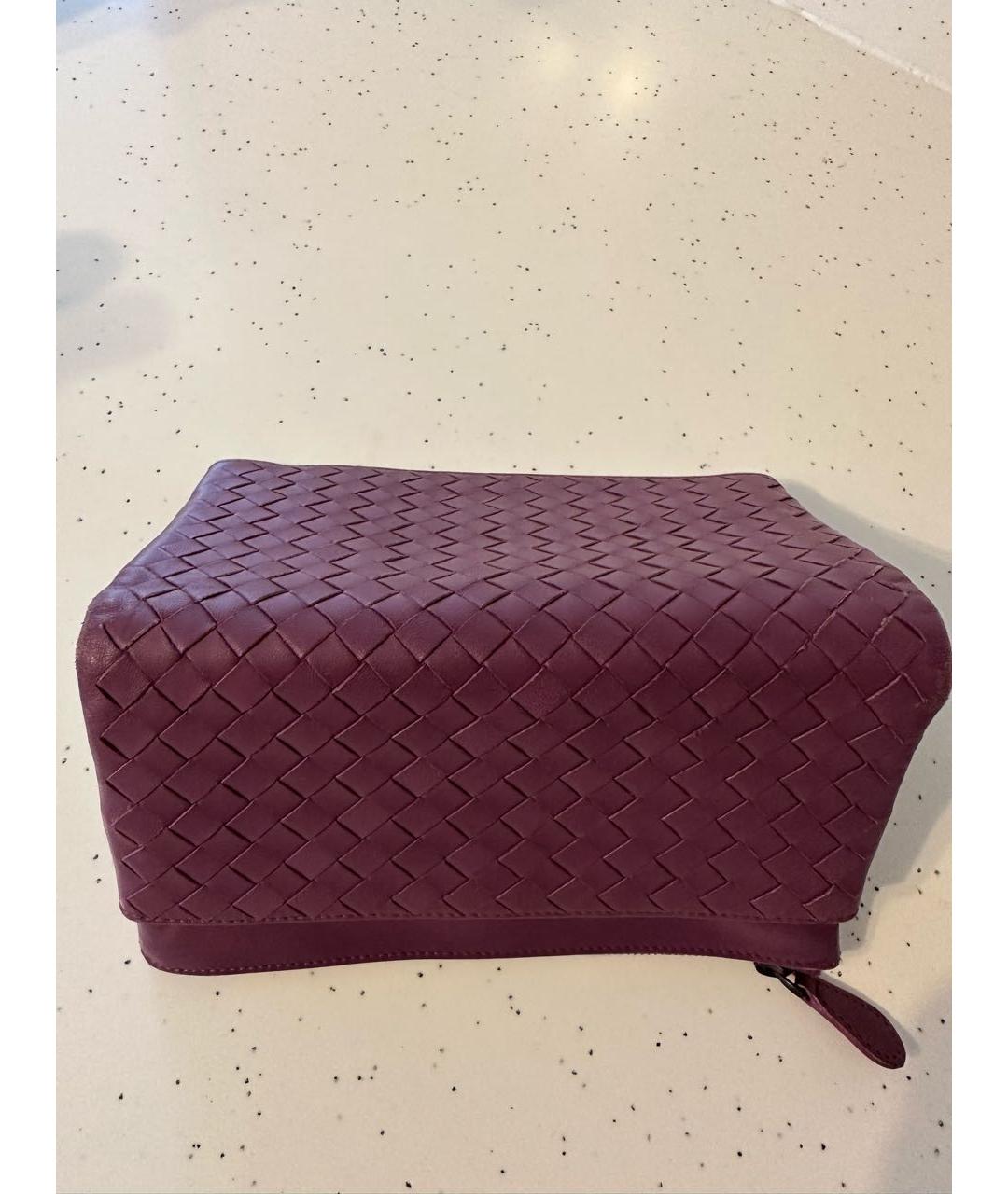 BOTTEGA VENETA Фиолетовый кожаный кошелек, фото 4