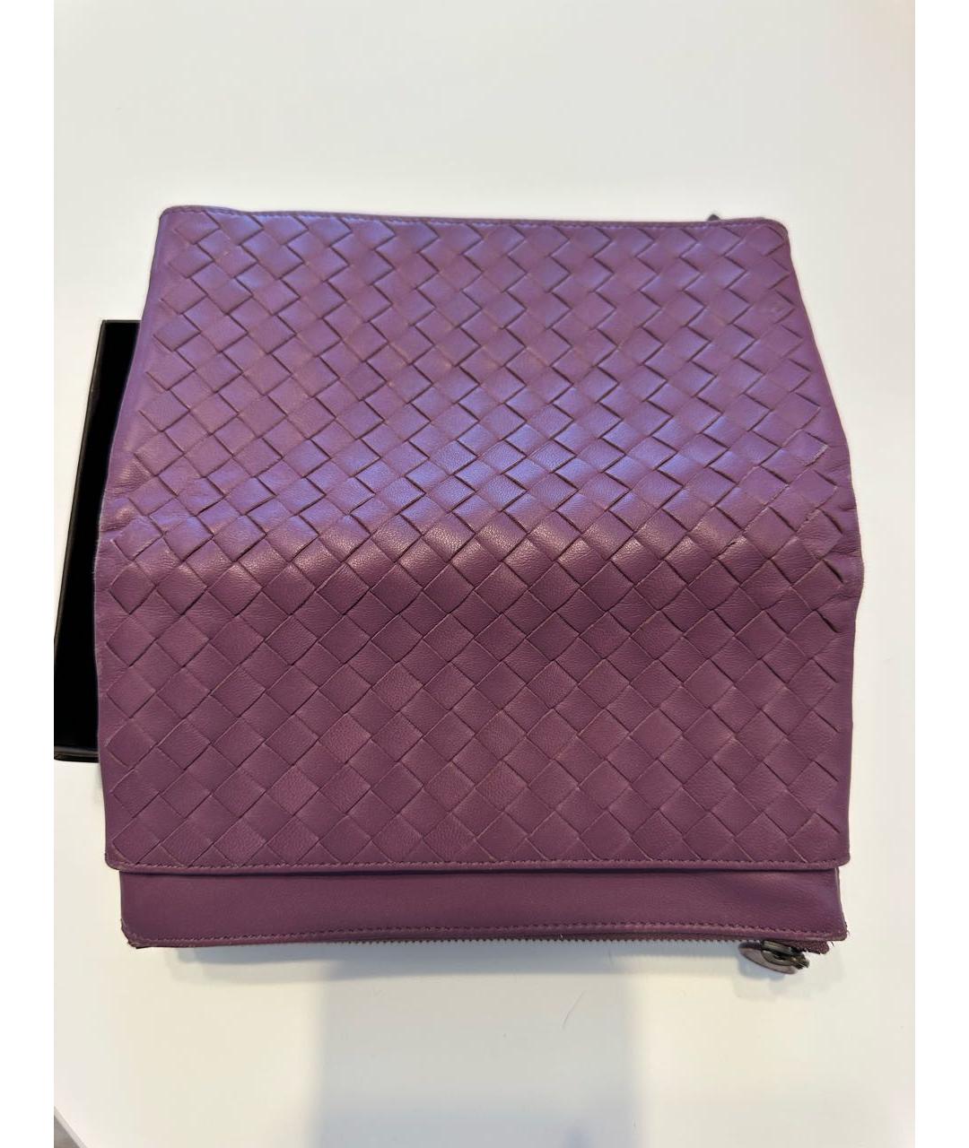 BOTTEGA VENETA Фиолетовый кожаный кошелек, фото 3