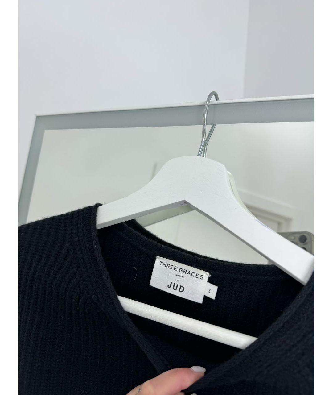 THREE GRACES Черный шерстяной джемпер / свитер, фото 3