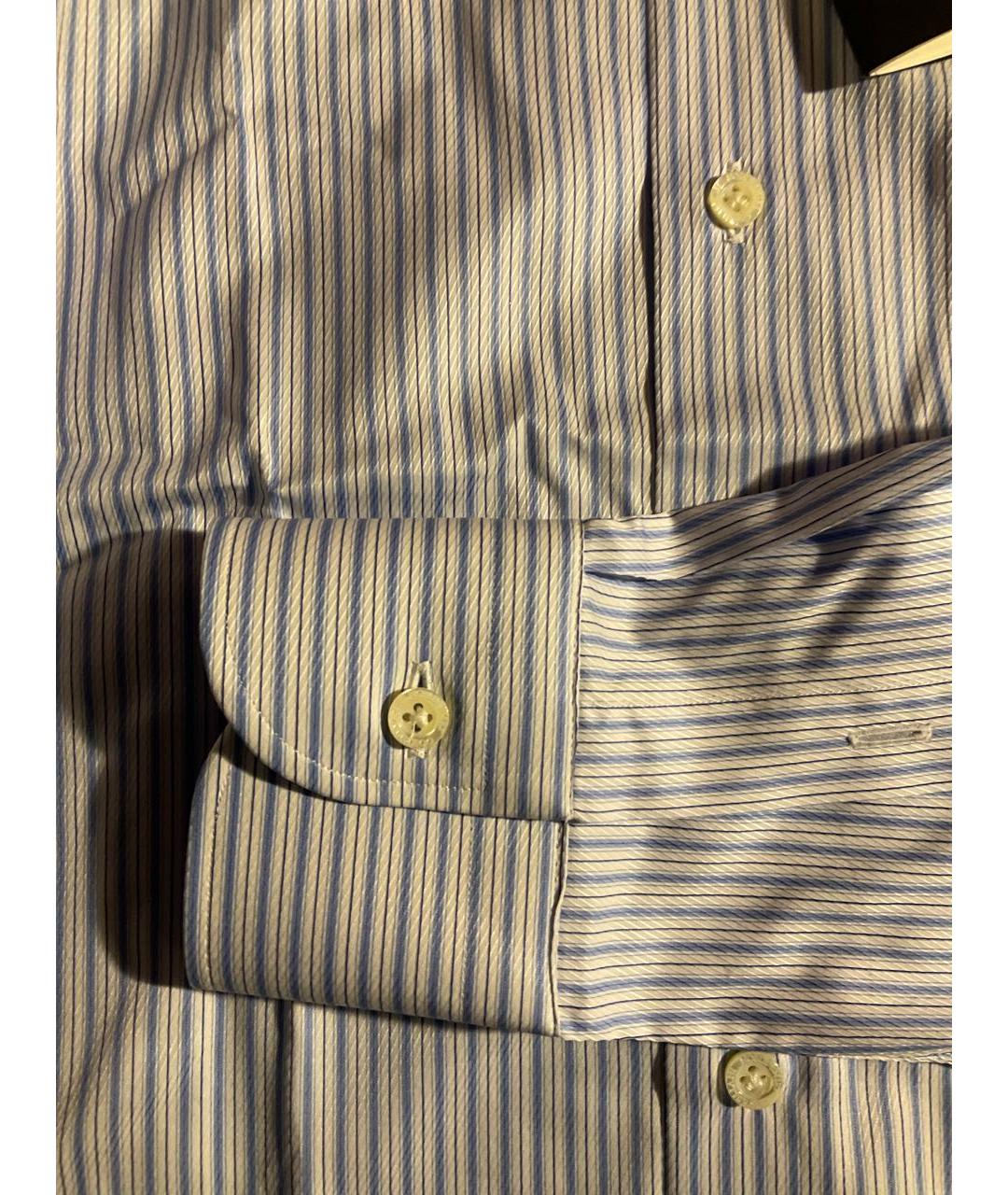 CORNELIANI Голубая хлопковая классическая рубашка, фото 3