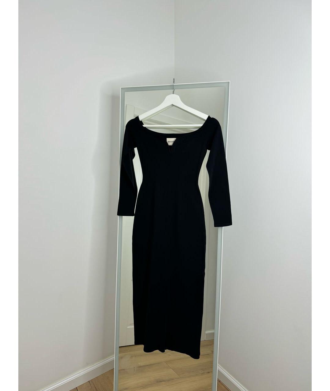 KHAITE Черное вискозное повседневное платье, фото 5