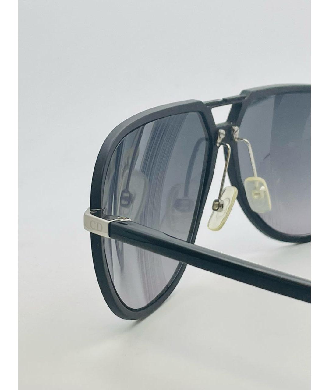 CHRISTIAN DIOR PRE-OWNED Антрацитовые металлические солнцезащитные очки, фото 6
