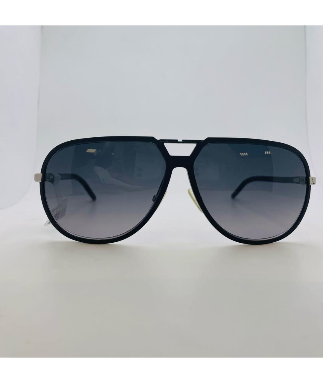 CHRISTIAN DIOR PRE-OWNED Антрацитовые металлические солнцезащитные очки, фото 8