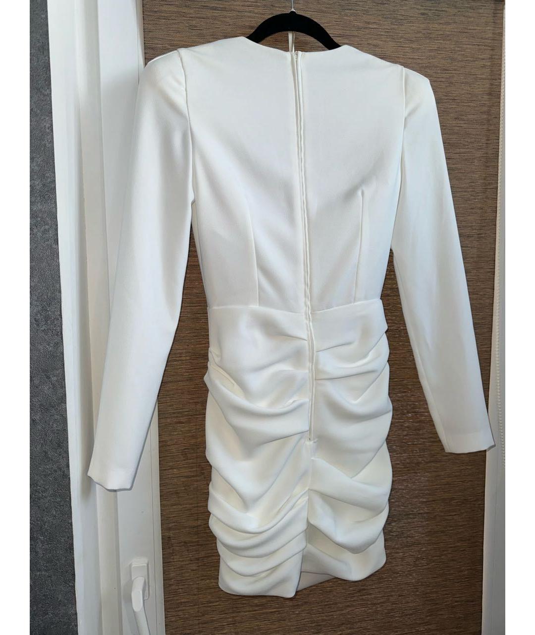 ELISABETTA FRANCHI Белое полиэстеровое вечернее платье, фото 2