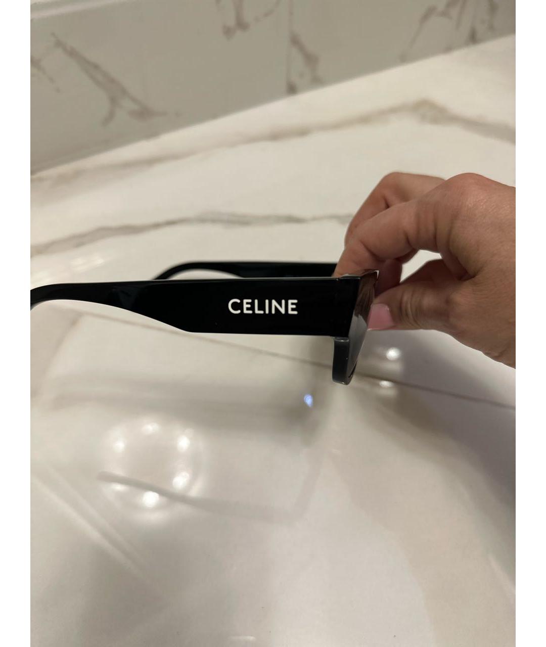 CELINE Черные пластиковые солнцезащитные очки, фото 3