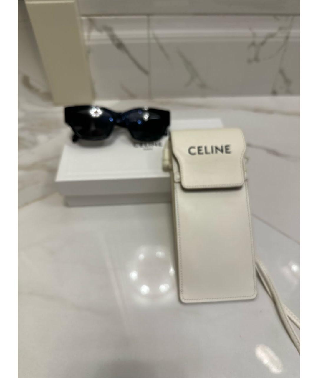 CELINE Черные пластиковые солнцезащитные очки, фото 4