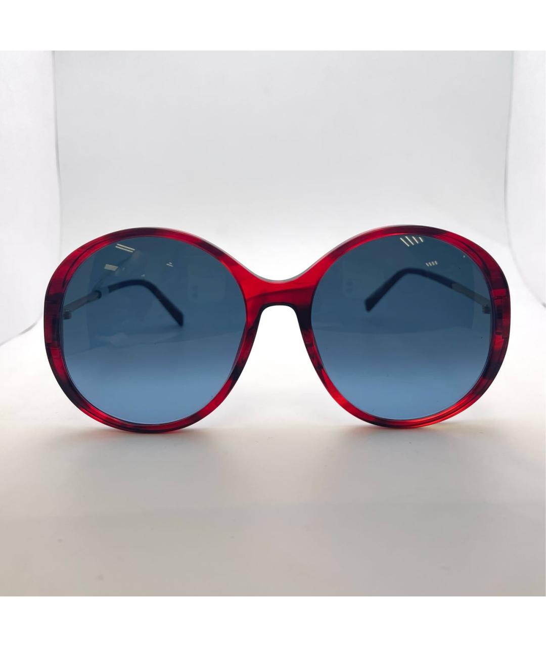 GIVENCHY Бордовые пластиковые солнцезащитные очки, фото 8