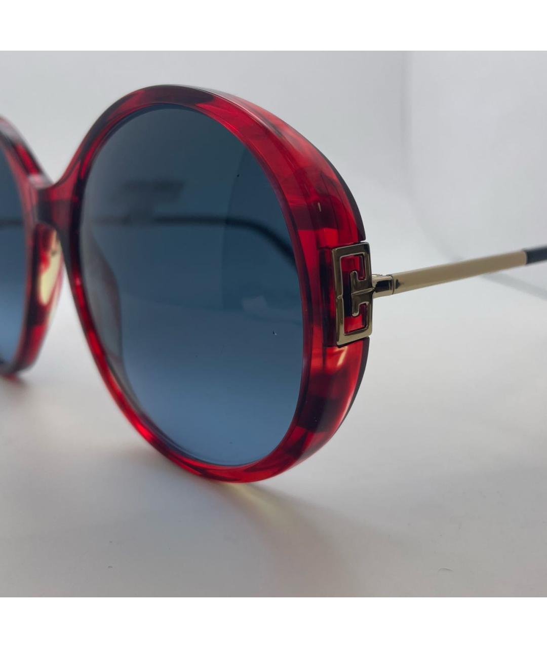 GIVENCHY Бордовые пластиковые солнцезащитные очки, фото 3