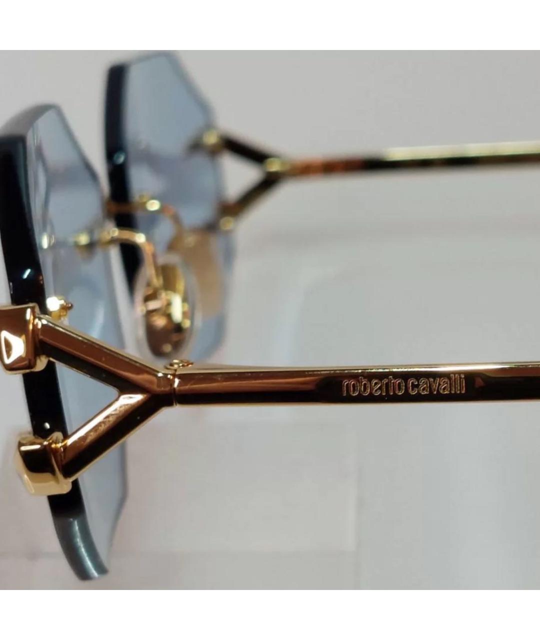 ROBERTO CAVALLI Голубые металлические солнцезащитные очки, фото 2