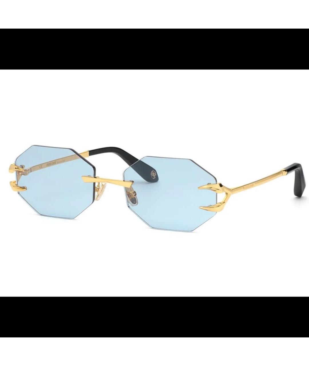 ROBERTO CAVALLI Голубые металлические солнцезащитные очки, фото 4